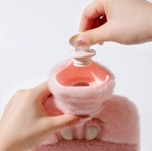 Hot Water Bag Small 500 ml - Children's Hot Water Bottle with Hand Warmer Cover (Random Colours)