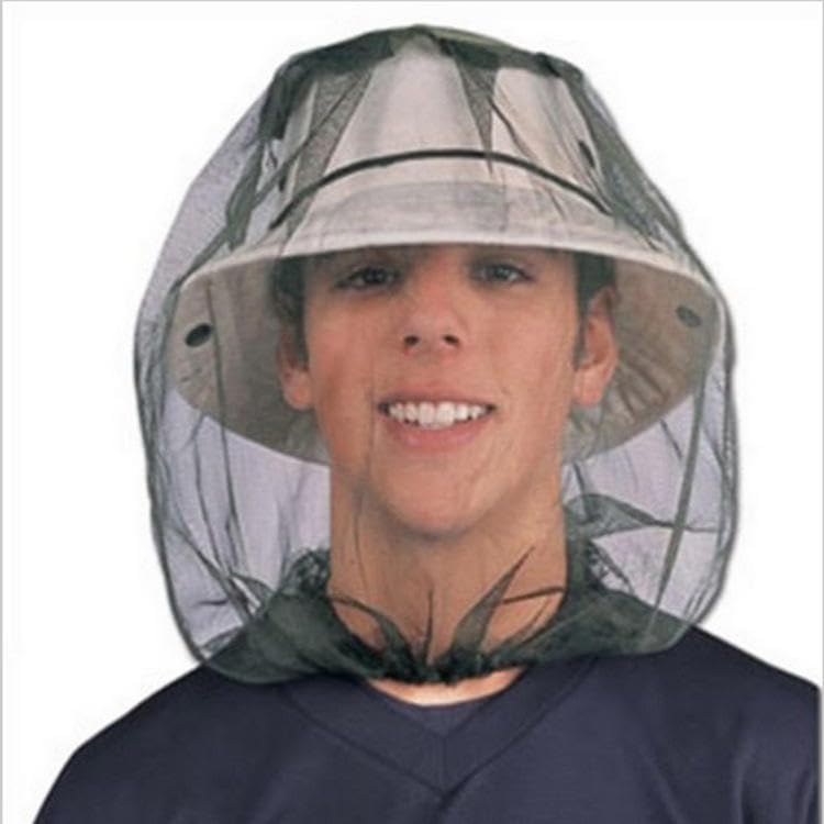 Mosquito Head Net | Ultra Large & Long Bug Face Netting For Hats - Insect Net Mask Cover With Extra Fine Fly Screen Holes - Outdoor Protection For Men & Women - Black