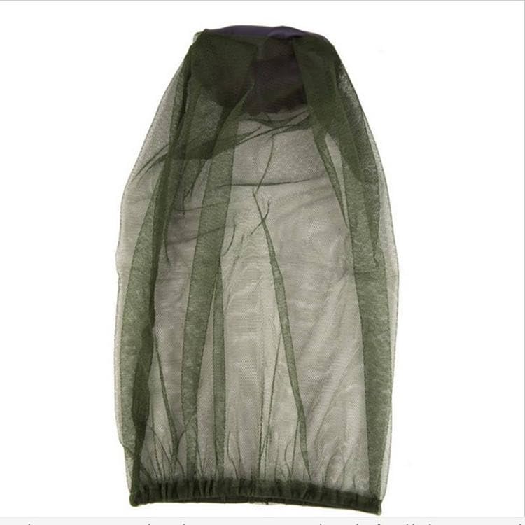 Mosquito Head Net | Ultra Large & Long Bug Face Netting For Hats - Insect Net Mask Cover With Extra Fine Fly Screen Holes - Outdoor Protection For Men & Women - Black