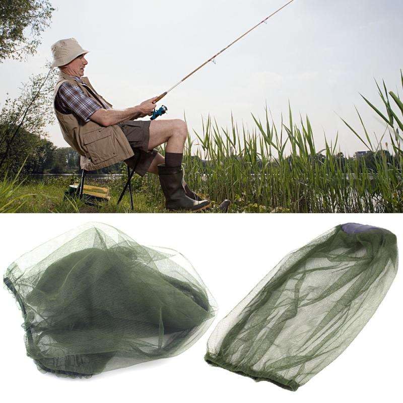 Mosquito Head Net | Ultra Large & Long Bug Face Netting For Hats - Insect Net Mask Cover With Extra Fine Fly Screen Holes - Outdoor Protection For Men & Women - Black