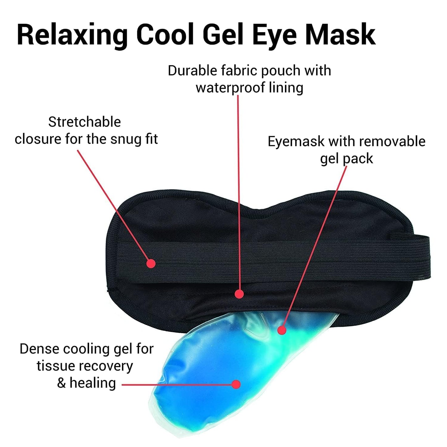 Cooling Eye Mask | Gel Eye Mask for Dark Circles, Puffiness, Headaches | Cold Eye Mask | Ice Pack for Eyes | Cold Eye Compress Face Ice Mask | Reusable Warm Eye Mask with Gel Ice Pack