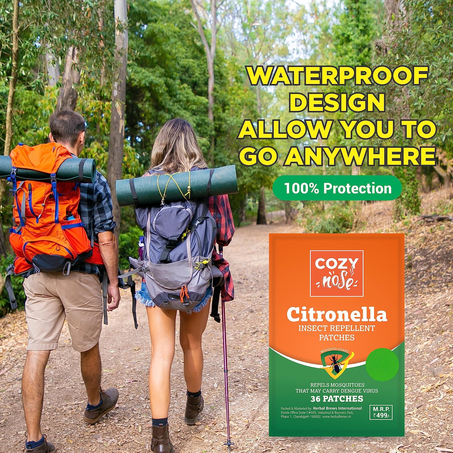 Natural Repellent Mosquito Patches For Babies With 12 Hour Protection - 36 Patches - Natural Citronella Mosquito Repellent Patch Stickers For Travel, Outdoor, Indoor For Children And Adults