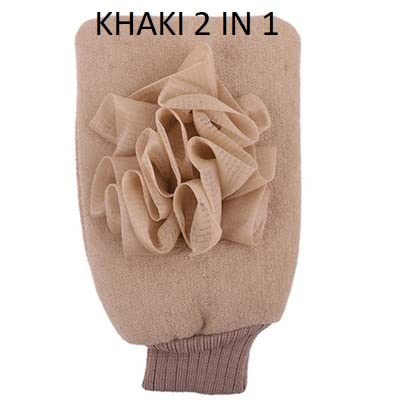 Moroccan Bathing Exfoliating Glove Mitt - Latest bathing sponge body scrubber | Microdermabrasion at Home, Visibly Lift Away Dead Skin, Great for Tan Removal (Black)