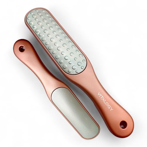 Foot File Callus Remover for Feet | 2-in-1 Foot Scrubber for Dead Skin Remover | LUXE Collection - Rose Gold
