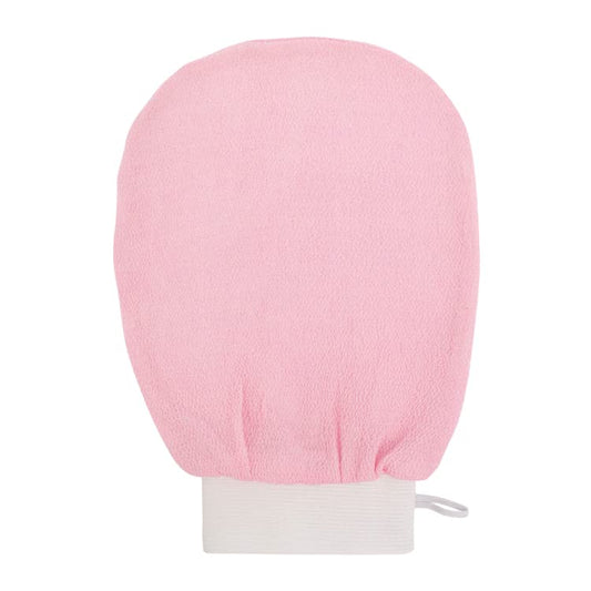 Moroccan Bathing Exfoliating Glove Mitt - Latest bathing sponge body scrubber | Microdermabrasion at Home, Visibly Lift Away Dead Skin, Great for Tan Removal (Pink)