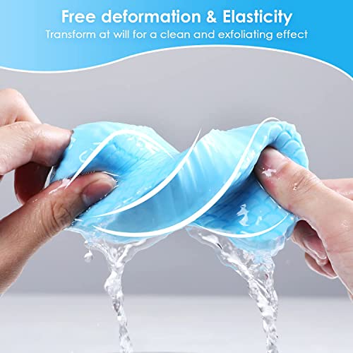 Body Scrubber Exfoliating 3D Bath Sponge - Super Soft Shower Sponge, Reusable for Adults, Children and Pregnant Women - 1 Pc (Pink)
