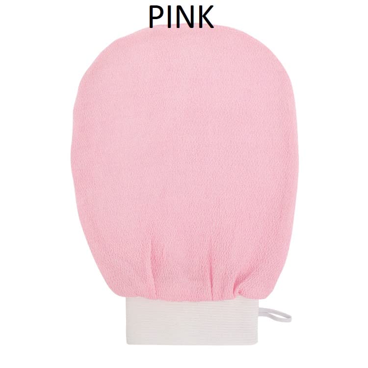 Moroccan Bathing Exfoliating Glove Mitt - Latest bathing sponge body scrubber | Microdermabrasion at Home, Visibly Lift Away Dead Skin, Great for Tan Removal (Black)