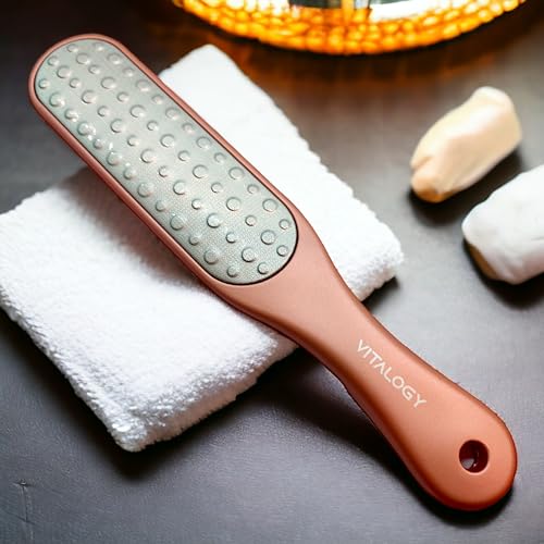 Foot File Callus Remover for Feet | 2-in-1 Foot Scrubber for Dead Skin Remover | LUXE Collection - Rose Gold