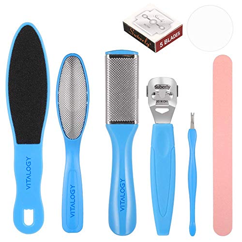 Pedicure Tools for Feet - 8 in 1 Pedicure Kit | Foot Scrubber for Dead Skin, Callus Remover, Foot Scraper, Foot File, Pitchfork, Filer for Nail Repair - 1 Set