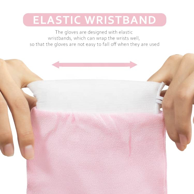 Moroccan Bathing Exfoliating Glove Mitt - Latest bathing sponge body scrubber | Microdermabrasion at Home, Visibly Lift Away Dead Skin, Great for Tan Removal (Pink)