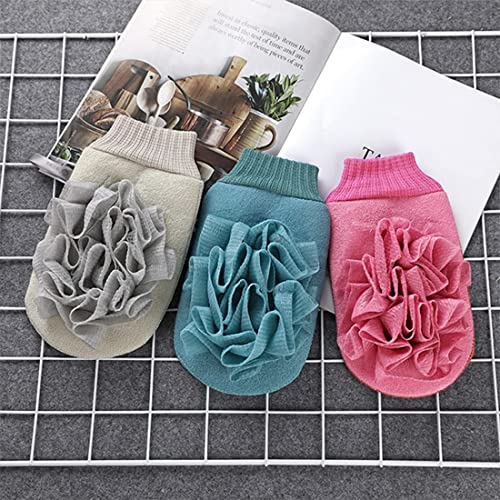 Moroccan Bathing Exfoliating Glove Mitt - Latest bathing sponge body scrubber | Microdermabrasion at Home, Visibly Lift Away Dead Skin, Great for Tan Removal (Brown)