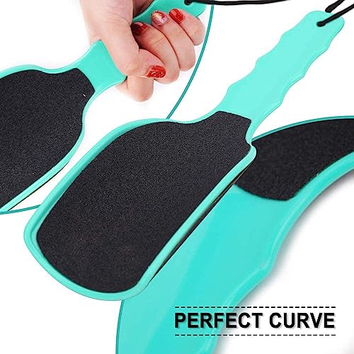 Callus Remover for Feet | Foot Scrubber for Dead Skin Remover | CURVED Foot File Removes Hard Skin, Leaves Feet Smooth | Pedicure tools - Foot Scraper Rasp (Green)