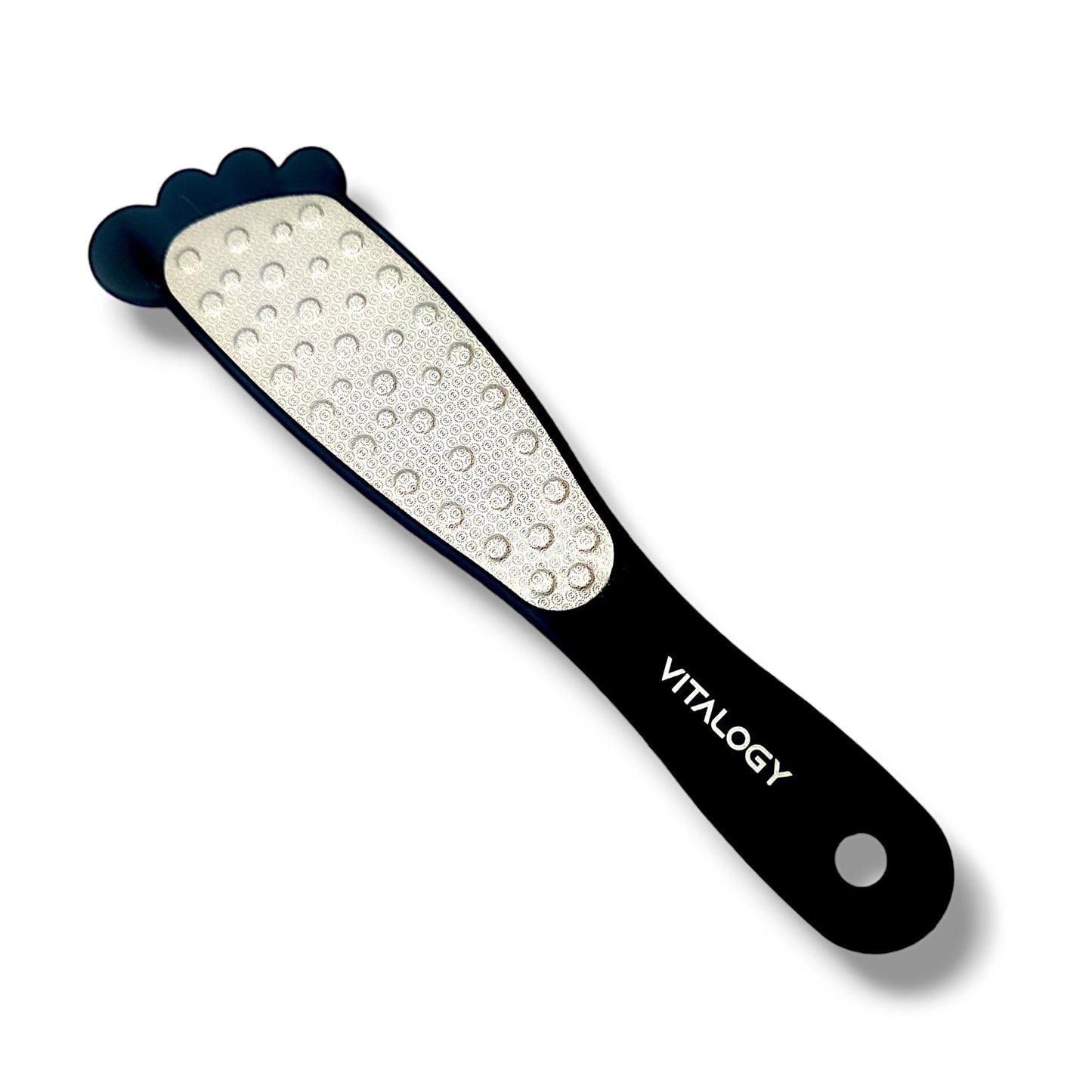 Foot File for Dead Skin Removal | Pedicure tools - Foot Scraper Rasp | Stainless Steel LUXE Collection - Foot Shaped Black