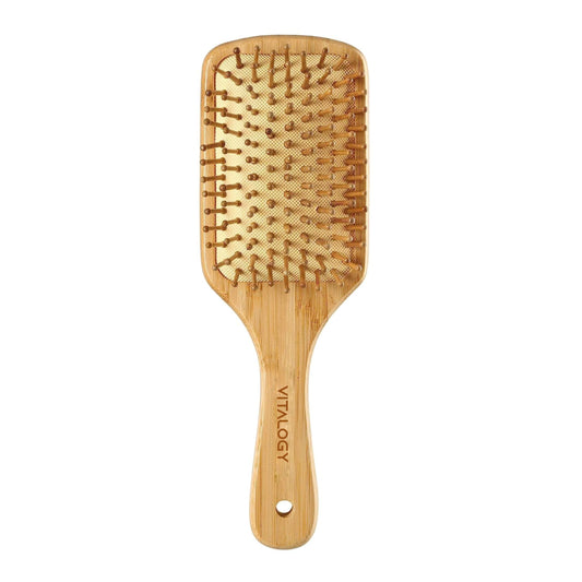Bamboo Hair Brush for Hair Growth - Eco Friendly Hair Brush Detangler for Massaging Scalp