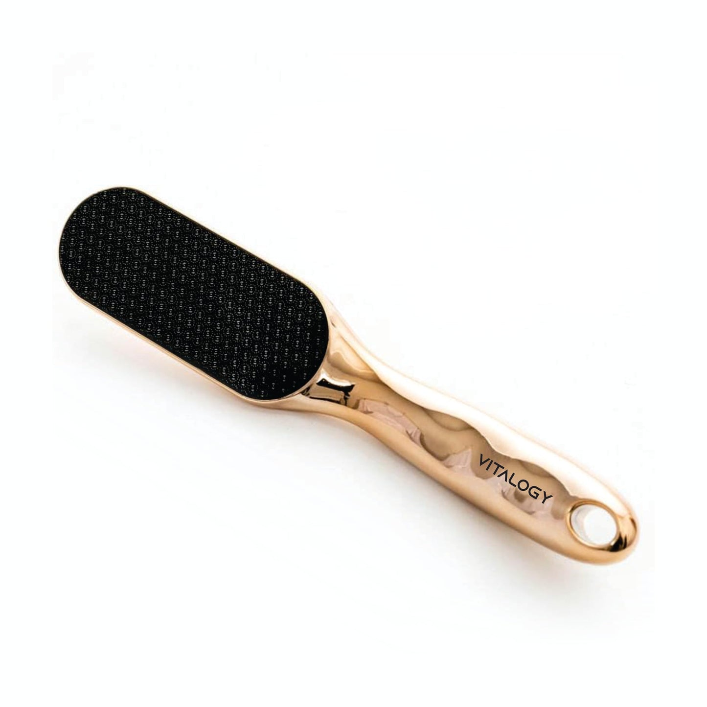 Callus Remover for Feet | NANO GLASS CRYSTAL Removes Hard Skin, Leaves Feet Smooth - CHAMPAGNE GOLD with Handle