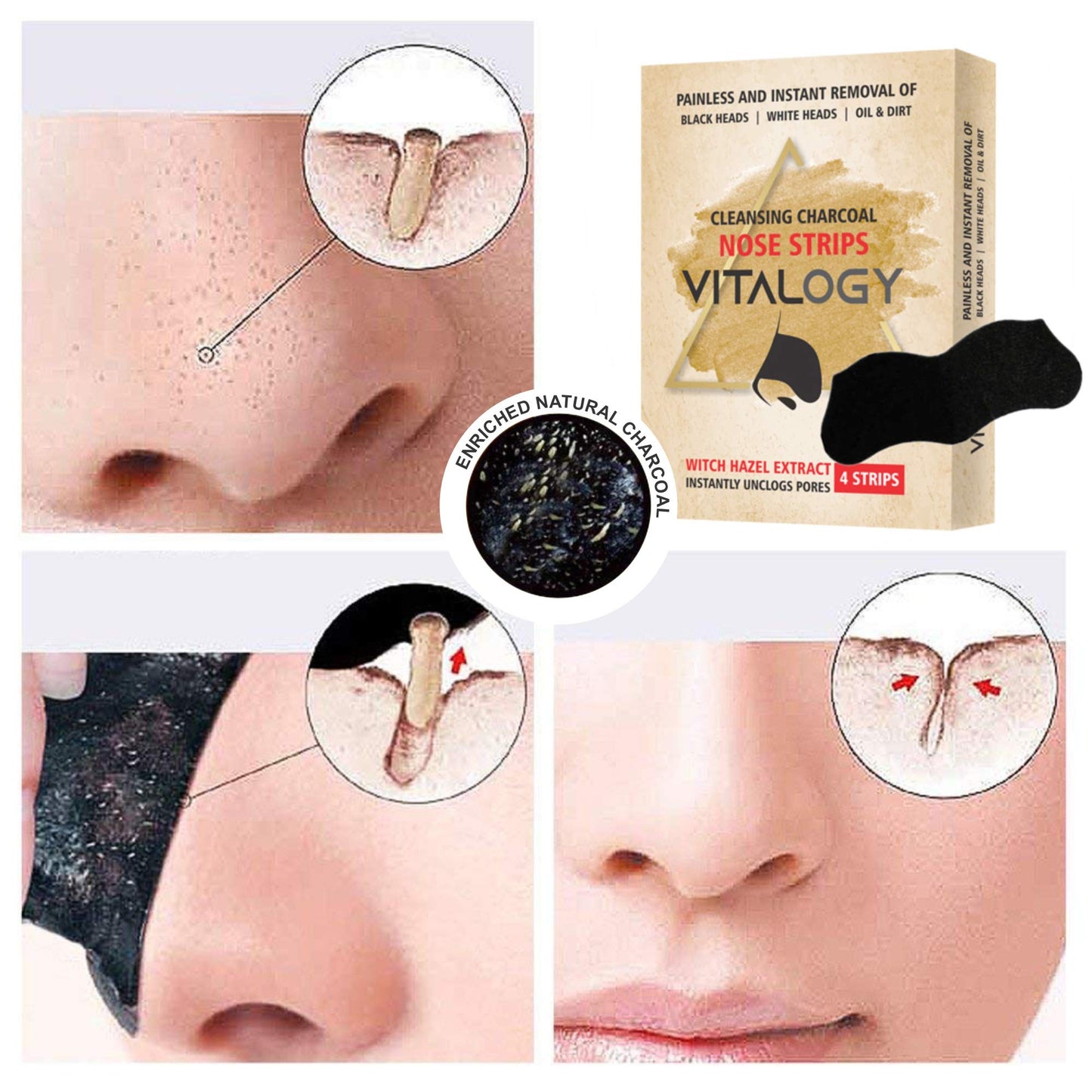 Blackhead Remover Strips for Nose for Women & Men - 4 Strips in Pack of 1