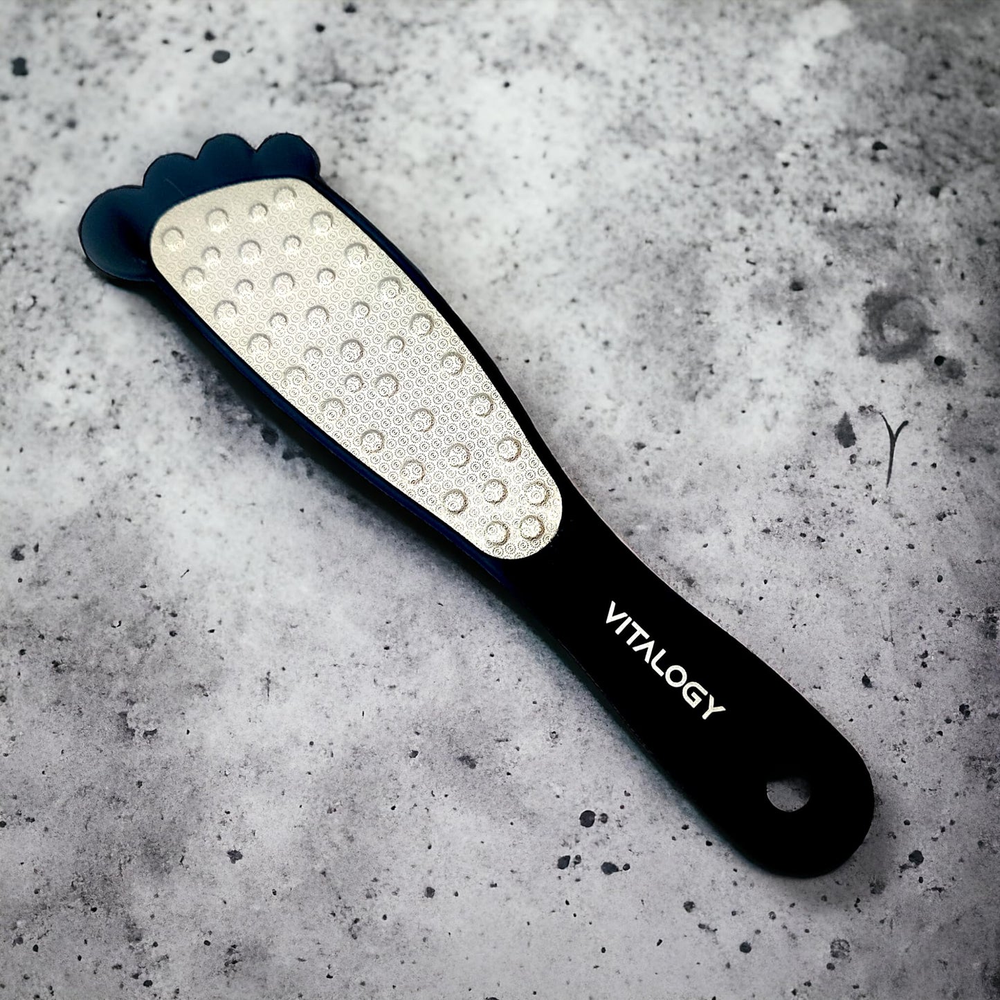 Foot File for Dead Skin Removal | Pedicure tools - Foot Scraper Rasp | Stainless Steel LUXE Collection - Foot Shaped Black