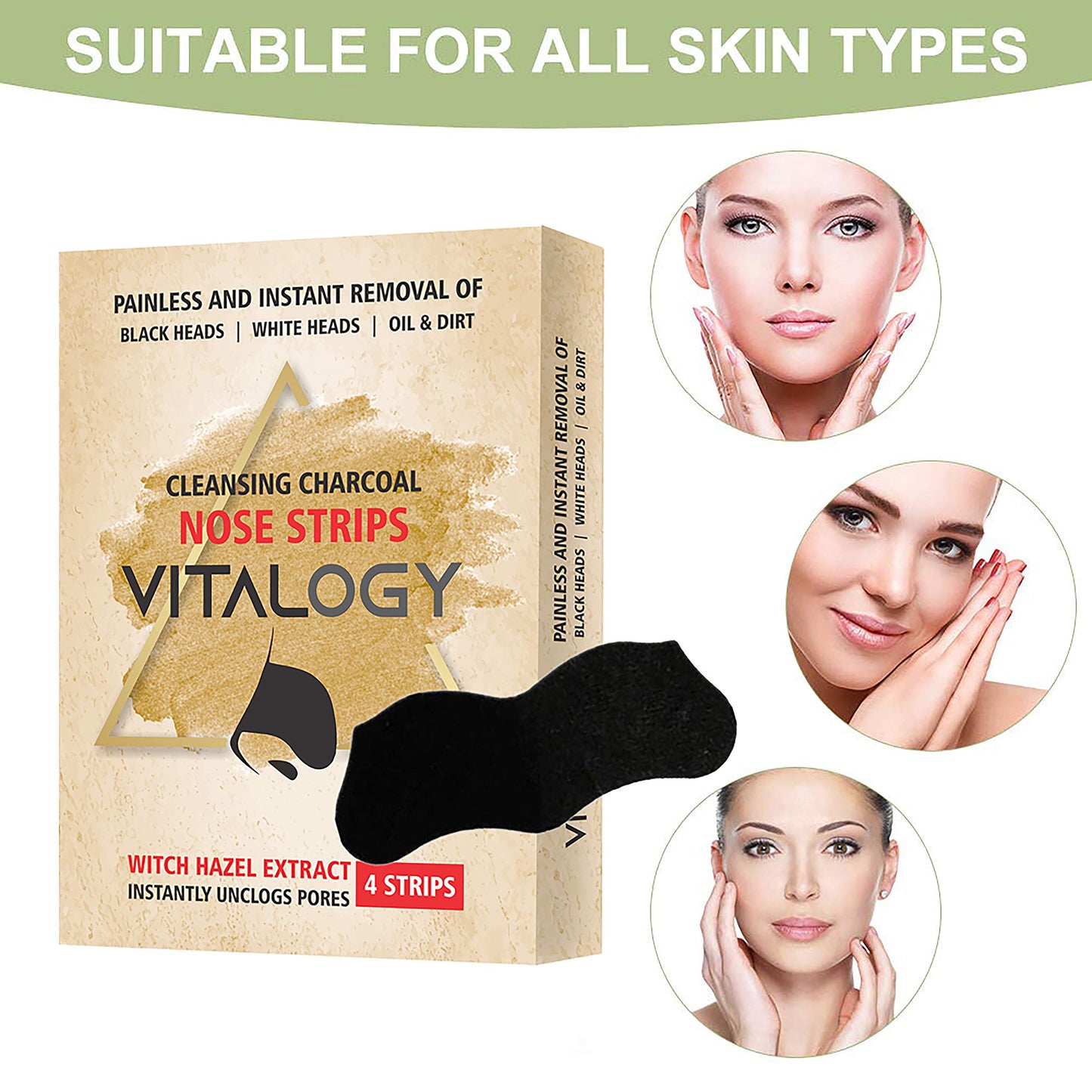 Blackhead Remover Strips for Nose for Women & Men - 4 Strips in Pack of 1