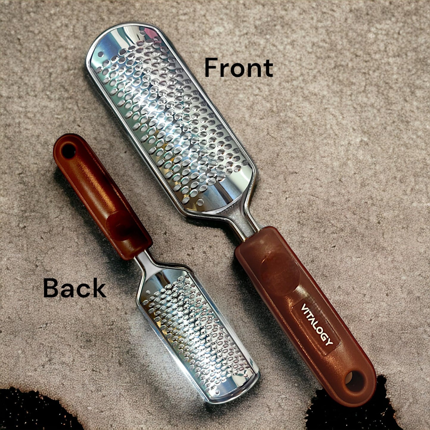 Foot File Callus Remover for Feet | Foot Scrubber for Dead Skin Remover | Surgical Grade Stainless Steel Grater Style