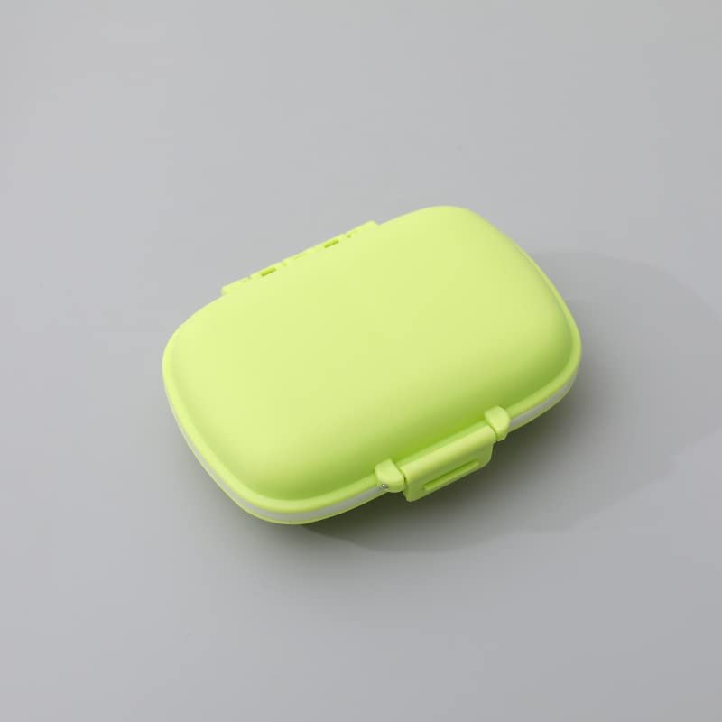Pill Medicine Organizer Storage Box with 8 Compartments - Moisture Proof, Made of Food Grade Cereal Fiber, BPA free Wheat Straw Material (Random Colour)