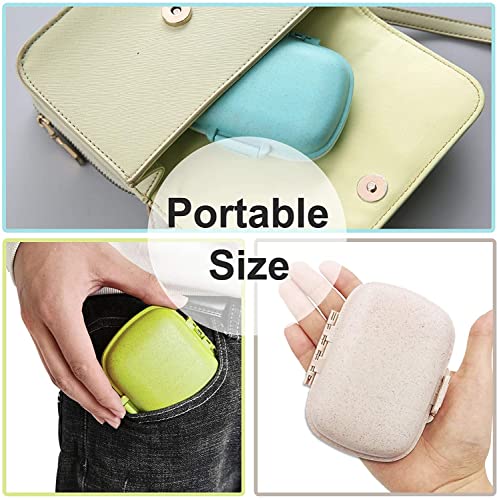 Pill Medicine Organizer Storage Box with 8 Compartments - Moisture Proof, Made of Food Grade Cereal Fiber, BPA free Wheat Straw Material (Random Colour)