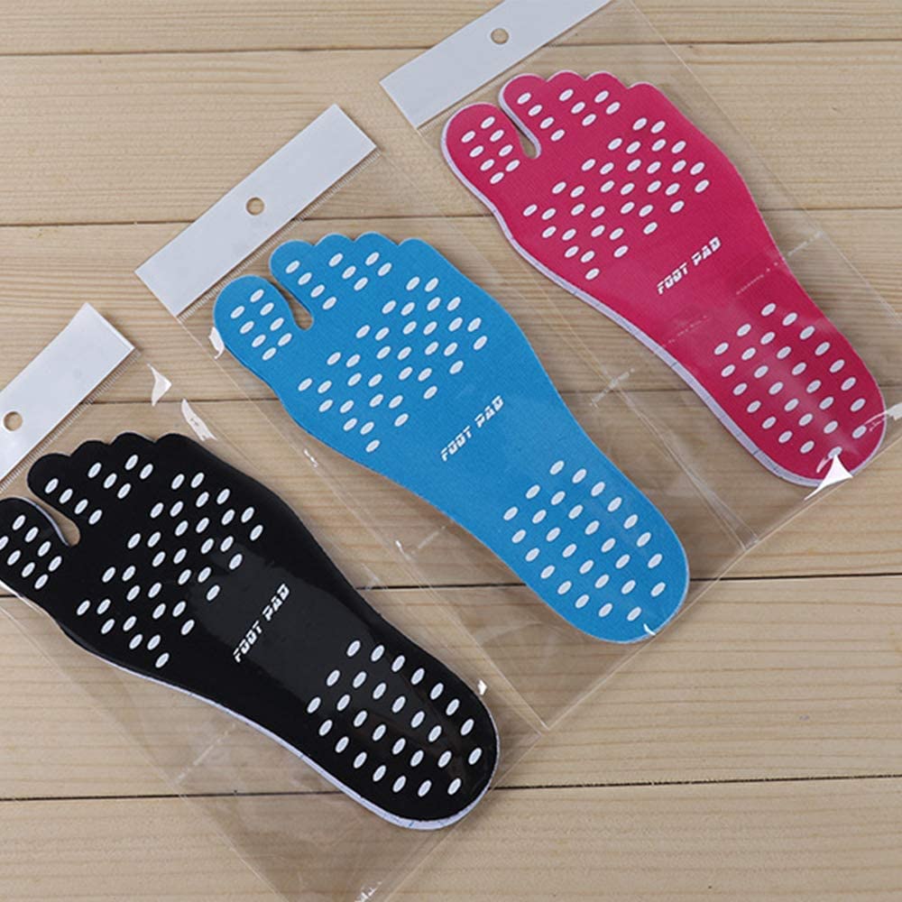 Beach Barefoot Adhesive Foot Pads, Unisex Invisible Stickers that Stick on Soles, Non-Slip and Waterproof for Sand, Swimming Pool, Yoga, Walking