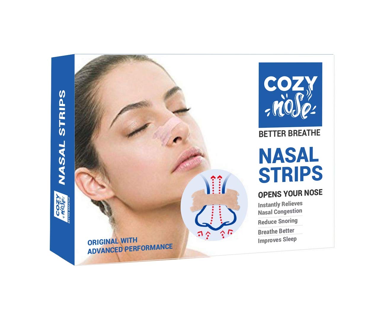 Snoring Relief Nasal Strips | Opens Your Nose Instantly | Better Breath & Improves Sleep | Pack of 10 Strips
