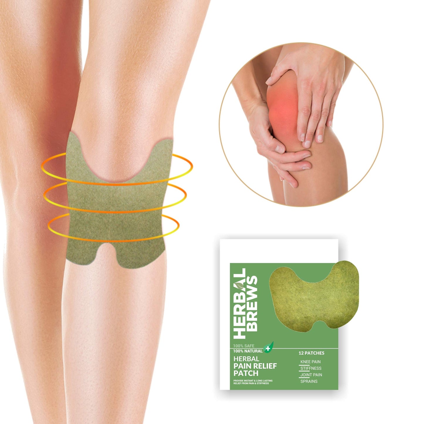 Knee Pain Patches (Specially Designed for Knee Joints) | 100% Safe & Natural | INSTANT RELIEF | NO SIDE EFFECTS