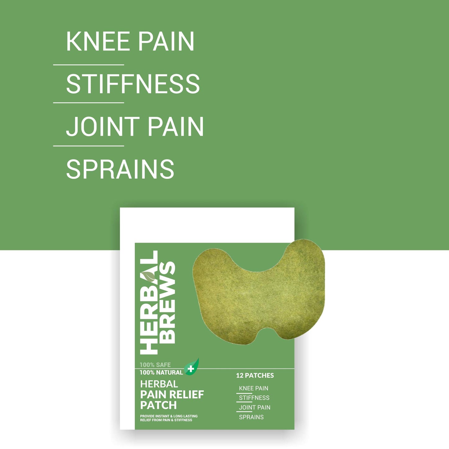 Knee Pain Patches (Specially Designed for Knee Joints) | 100% Safe & Natural | INSTANT RELIEF | NO SIDE EFFECTS