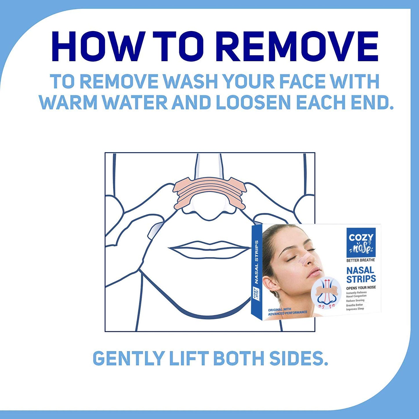 Snoring Relief Nasal Strips | Opens Your Nose Instantly | Better Breath & Improves Sleep | Pack of 10 Strips