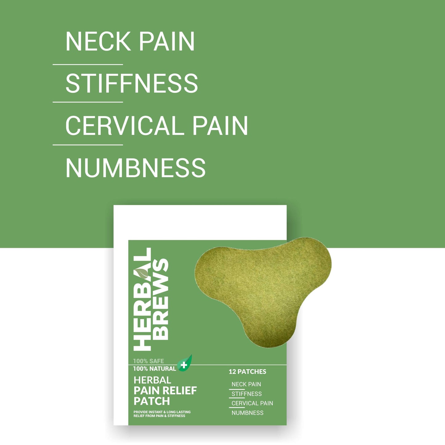 Neck Pain Patches (Specially Designed for Cervical) | 100% Safe & Natural Neck & Back Pain Relief Products | INSTANT RELIEF | NO SIDE EFFECTS
