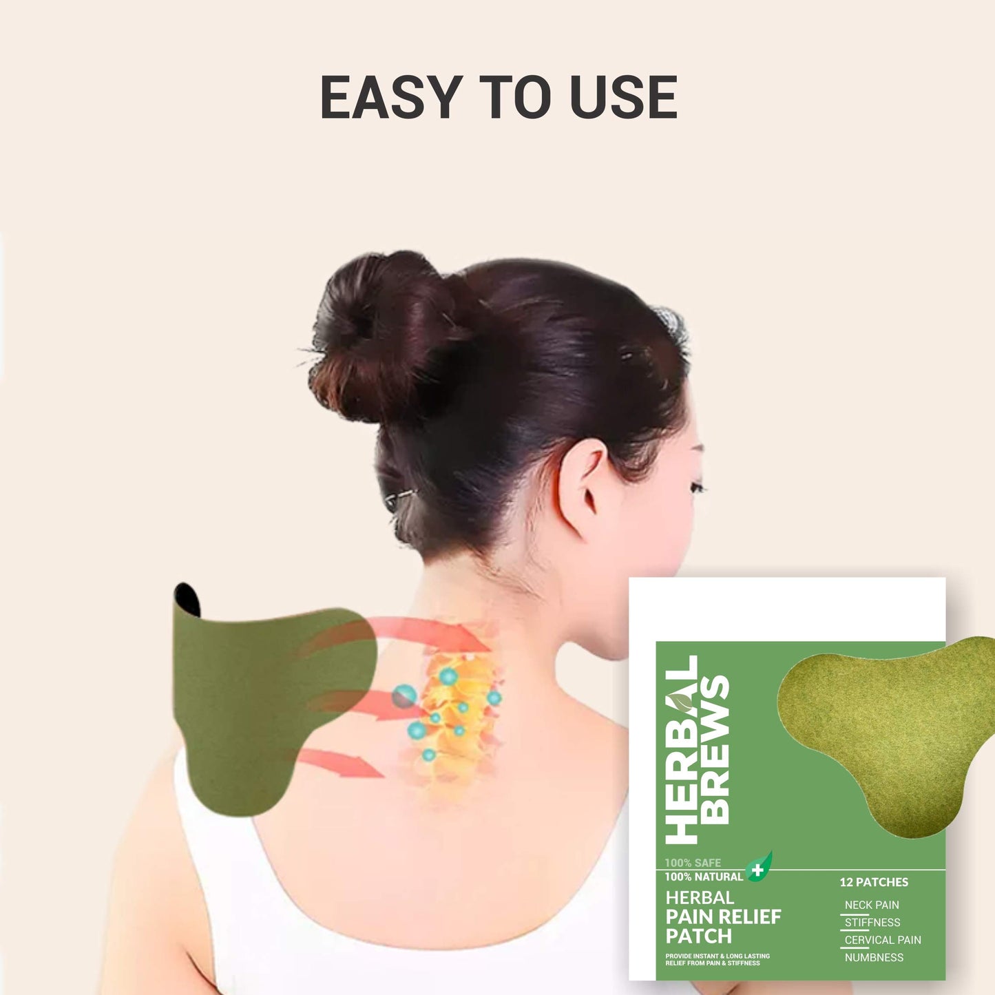 Neck Pain Patches (Specially Designed for Cervical) | 100% Safe & Natural Neck & Back Pain Relief Products | INSTANT RELIEF | NO SIDE EFFECTS