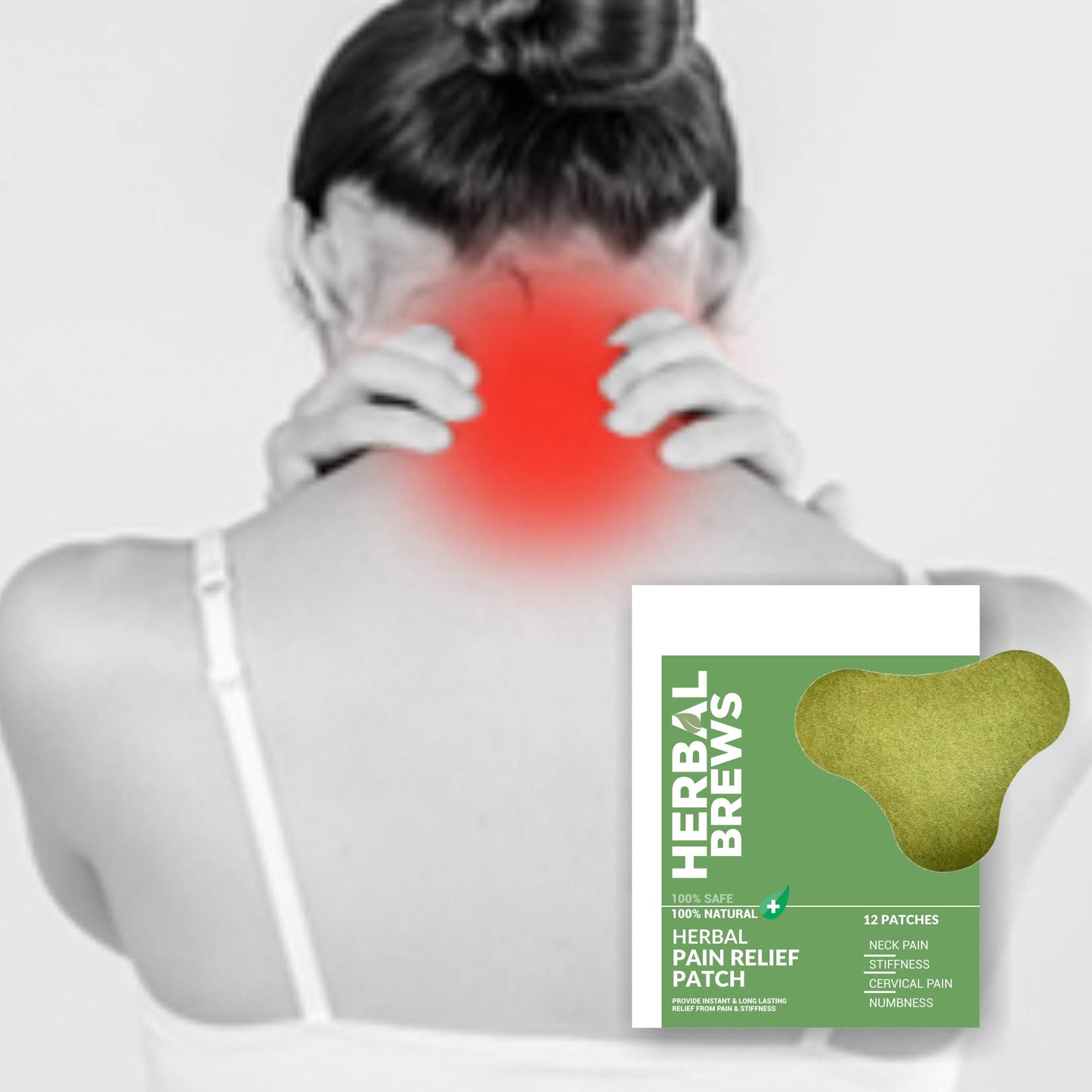 Neck Pain Patches (Specially Designed for Cervical) | 100% Safe & Natural Neck & Back Pain Relief Products | INSTANT RELIEF | NO SIDE EFFECTS