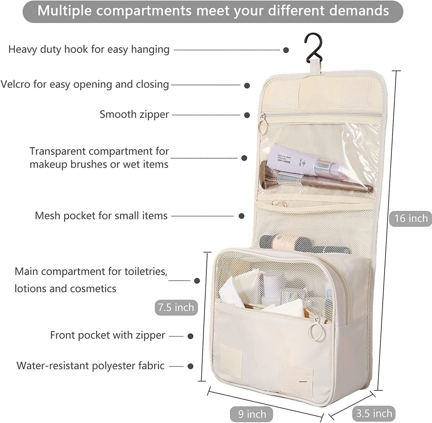 Cosmetic Pouch (Matte Beige)