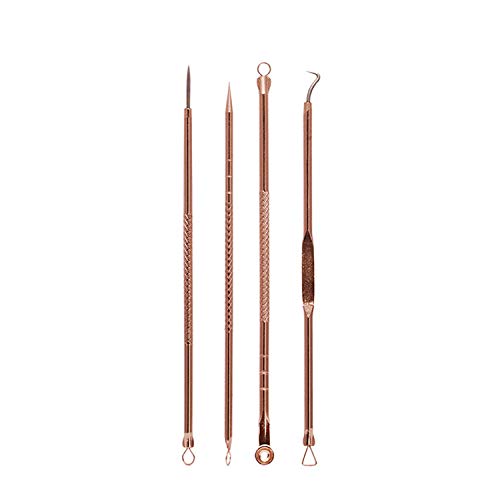 Blackhead Remover Tool Kit - 4 in 1 Acne and Pimple Removal Tool - Nose & Face Blackheads Remover - ROSE GOLD