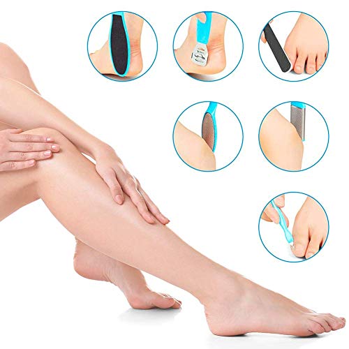 Pedicure Tools for Feet - 8 in 1 Pedicure Kit | Foot Scrubber for Dead Skin, Callus Remover, Foot Scraper, Foot File, Pitchfork, Filer for Nail Repair - 1 Set
