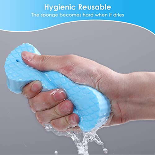 Body Scrubber Exfoliating 3D Bath Sponge - Super Soft Shower Sponge, Reusable for Adults, Children and Pregnant Women - 1 Pc (Pink)