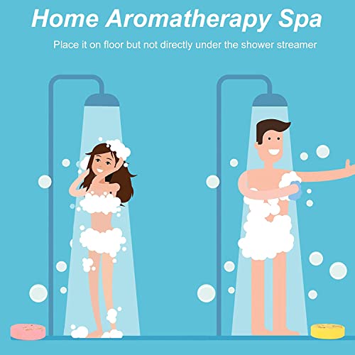 Aromatherapy Shower Steamers - Bath Fizzies with Essential Oils for Relaxation - Lavender, Rose, Chamomile, Mint & Sea Salt, Lemon Sage, Jasmine - 6*40 gram each