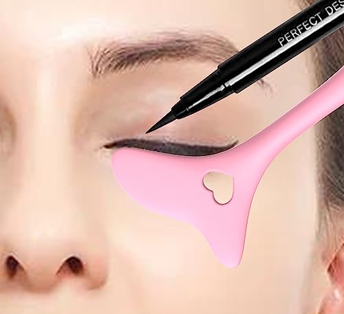 Eyeliner Stencil - Reusable Winged Eye Stencils Makeup Aid Tool, 3 in 1 Eyelash, Eyeshadow, Eyeliner Applicator Guide Tool for Makeup