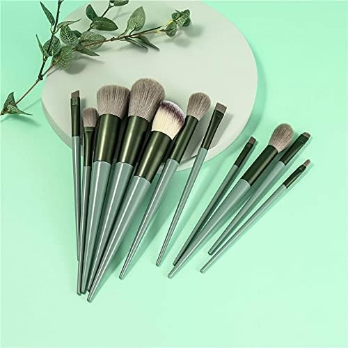 Makeup Brush Set Professional - 13 Pcs Premium Set for Foundation Blending Blush Concealer Eye Shadow, Eye Makeup Brushes, Travel Brush Set with Storage Pouch (Coffee Brown)