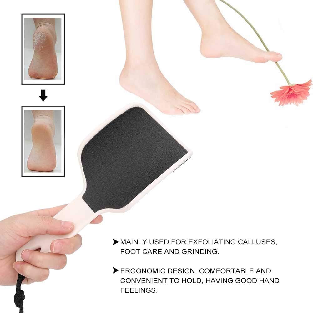 Callus Remover for Feet | Foot Scrubber for Dead Skin Remover | CURVED Foot File Removes Hard Skin, Leaves Feet Smooth | Pedicure tools - Foot Scraper Rasp (Pink)