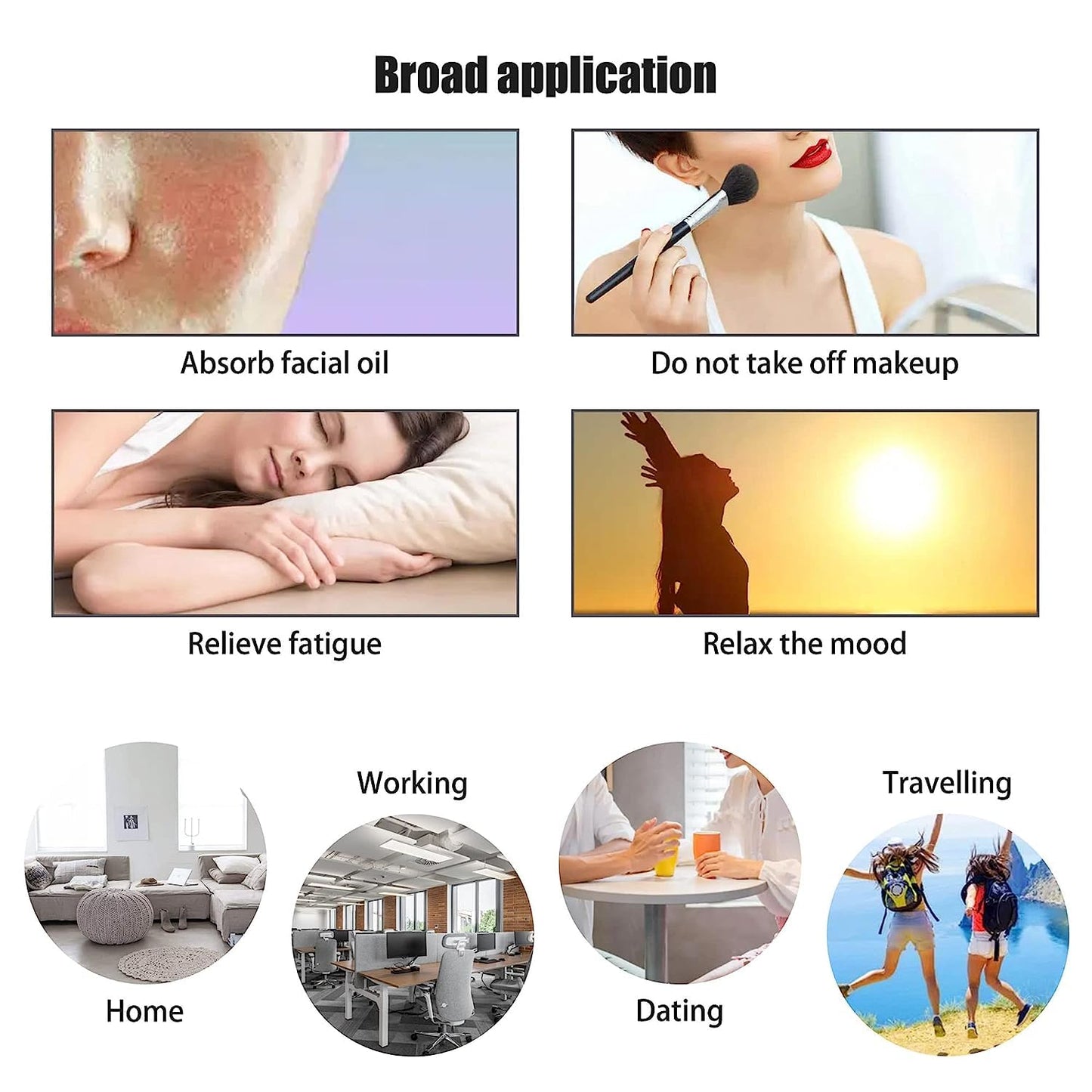 Oil Absorbing Volcanic Roller | Oil Control On-The-Go | REAL Volcanic Stone Face Roller, Portable & Reusable for Instant Results, Remove Excess Shine from Oily Skin - Double Sided (Pink)